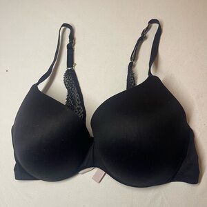 Victoria's Secret Black Lace Accent push up Bra